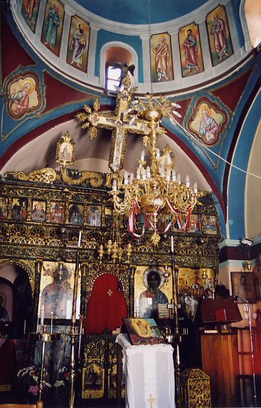 Church interior on Mykonos