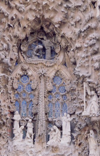 Detail of Gaudi cathedral window