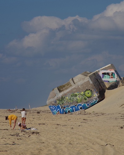 Disused gun emplacement on Horizon Beach, Cap Ferret