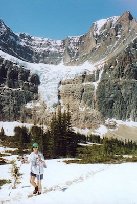 Wendy hiking in the Rockies