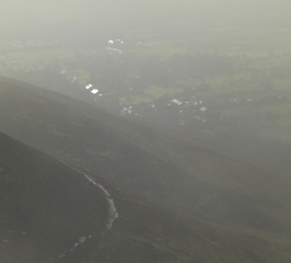 Edale from Kinder Scout in winter